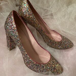 Kate Spade Multicolor Glitter Women's Block Heels